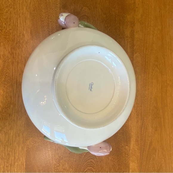 Goebel W Germany Vintage White  Porcelain w/Tulip Handle Dinnerware Serving Bowl - Picture 10 of 15